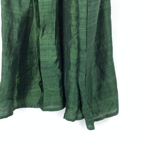 Unbranded 100% Silk Kimono Long Robe Womens One Size Dark Green NEW - Picture 5 of 6